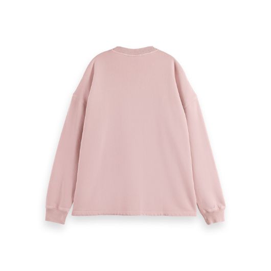 Показвай детайлите за SCOTCH&SODA WOMEN'S WASHED SEASONAL OVERSIZED FIT SWEATSHIRT IN BURNISHED LILAC 2 - FanPoint Снимка на SCOTCH&SODA WOMEN'S WASHED SEASONAL OVERSIZED FIT SWEATSHIRT IN BURNISHED LILAC 2