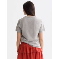 Снимка на SCOTCH&SODA WOMEN'S WASHED REGULAR FIT T-SHIRT WITH GRAPHIC IN GREY MELANGE 5