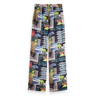 Снимка на SCOTCH&SODA WOMEN'S GIA - MID RISE WIDE LEG ELASTICATED TROUSERS IN ART DEPT COLLAGE MULTICOLOUR 2