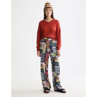 Снимка на SCOTCH&SODA WOMEN'S GIA - MID RISE WIDE LEG ELASTICATED TROUSERS IN ART DEPT COLLAGE MULTICOLOUR 6