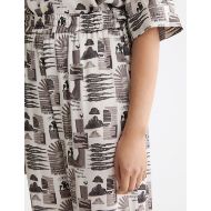Снимка на SCOTCH&SODA WOMEN'S GIA - MID RISE WIDE LEG ELASTICATED TROUSERS IN ART DEPT COLLAGE GREY SCALE 6