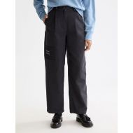Снимка на SCOTCH&SODA WOMEN'S RAINE - HIGH RISE WIDE LEG WASHED PANTS IN CHARCOAL ART 4