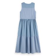 Снимка на SCOTCH&SODA WOMEN'S MIDI DRESS WITH GATHERED WAIST IN FADED DENIM 2