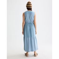 Снимка на SCOTCH&SODA WOMEN'S MIDI DRESS WITH GATHERED WAIST IN FADED DENIM 5