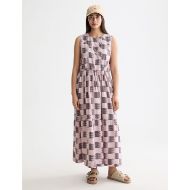 Снимка на SCOTCH&SODA WOMEN'S MIDI DRESS WITH GATHERED WAIST IN FEATHER BLOCK 4