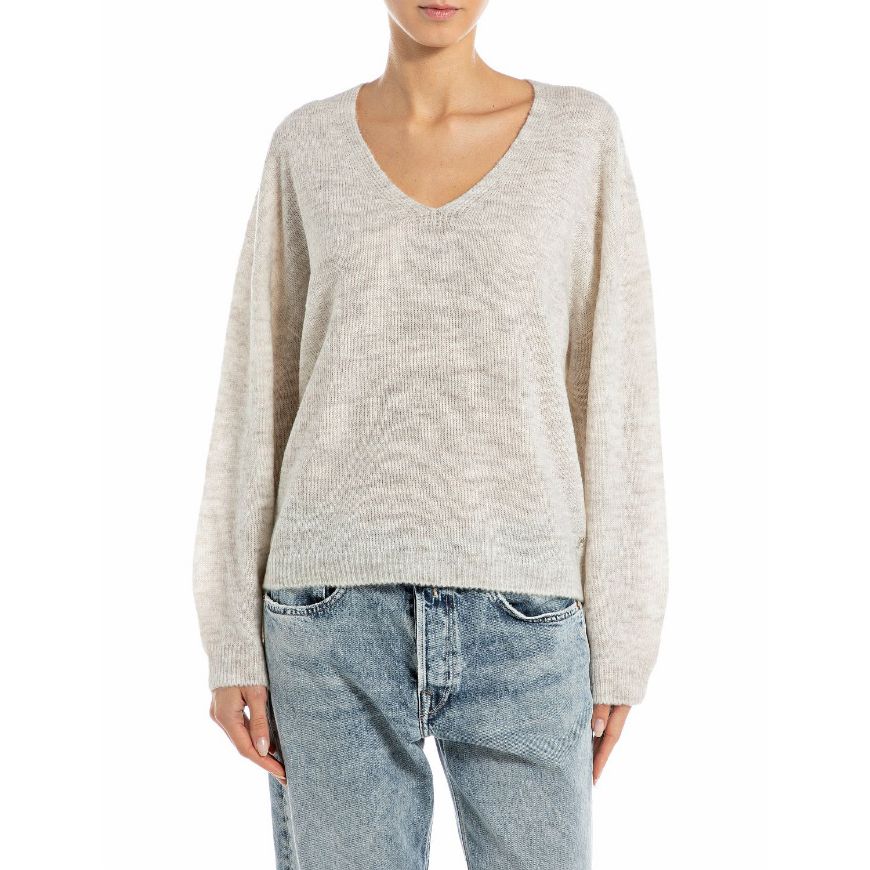 Снимка на REPLAY ДАМСКИ OVERSIZED С V-ЯКА И СКРИТИ ШЕВОВЕ В СИВО