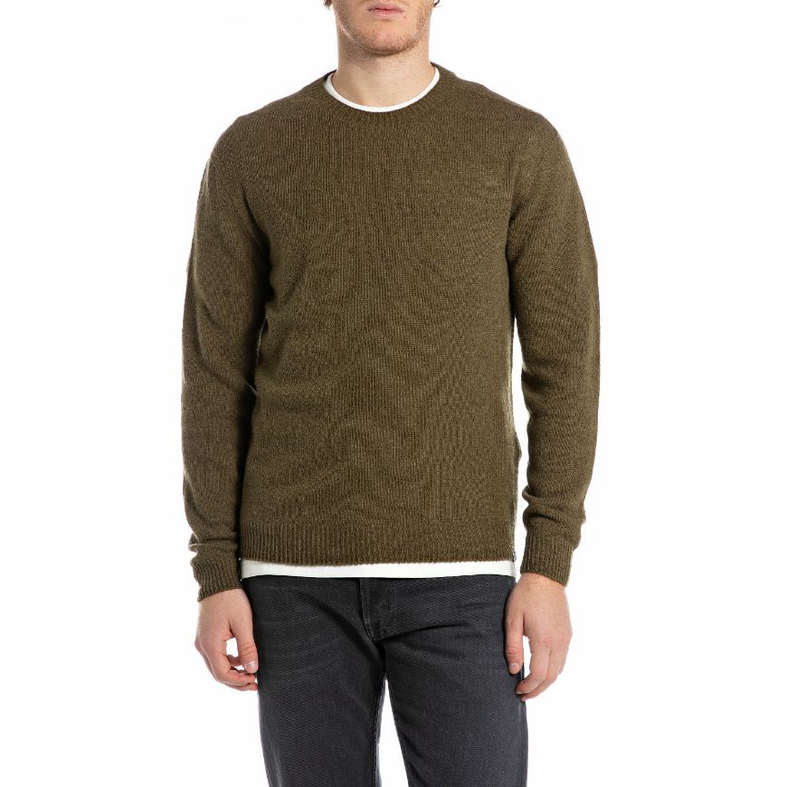 Снимка на REPLAY МЪЖКИ REGULAR-FIT SEAMLESS ПУЛОВЕР В MUSK MELANGE