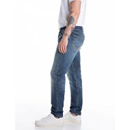 Picture of REPLAY MEN'S NEAAL SLIM-FIT JEANS 12 OZ DEEP INDIGO COTTON DENIM IN DARK BLUE 2