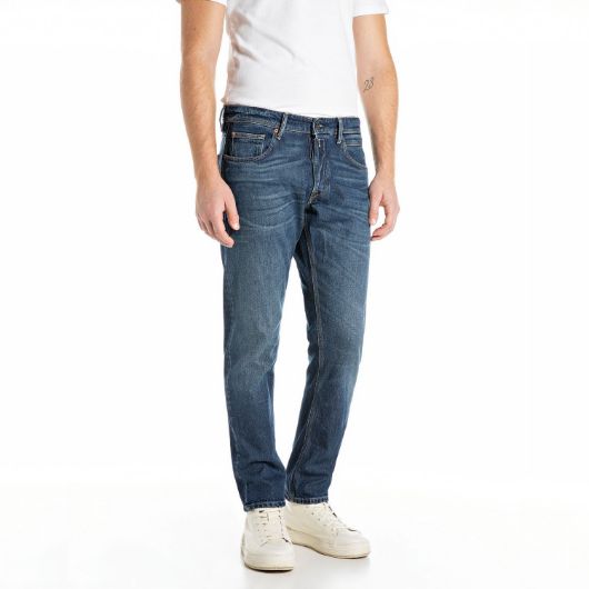 Показвай детайлите за REPLAY МЪЖКИ WILLBI REGULAR-FIT ДЕНИМ 11 OZ COMFORT BLUE DENIM В ТЪМНОСИНЬО 1 - FanPoint Снимка на REPLAY МЪЖКИ WILLBI REGULAR-FIT ДЕНИМ 11 OZ COMFORT BLUE DENIM В ТЪМНОСИНЬО 1