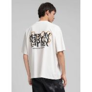 Picture of REPLAY MEN'S CREW-NECK T-SHIRT WITH REPLAY X MARTIN GARRIX LOGOS AND LETTERING IN OFF WHITE 2