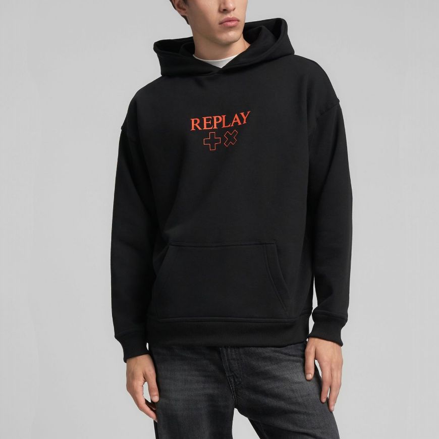 Снимка на REPLAY МЪЖКИ СУИТШЪРТ HOODY WITH REPLAY X MARTIN GARRIX PRINT В ЧЕРНО