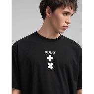 Picture of REPLAY MEN'S CREW-NECK T-SHIRT WITH REPLAY X MARTIN GARRIX LOGOS IN BLACK 5