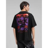 Picture of REPLAY MEN'S CREW-NECK T-SHIRT WITH REPLAY X MARTIN GARRIX GRAPHIC IN BLACK 2