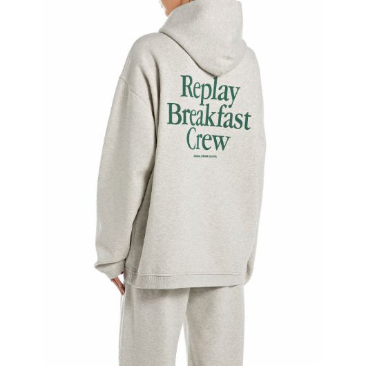Показвай детайлите за REPLAY ДАМСКИ СУИТШЪРТ OVERSIZED HOODY WITH MINI AND MAXI PRINTS В СИВ МЕЛАНЖ 2 - FanPoint Снимка на REPLAY ДАМСКИ СУИТШЪРТ OVERSIZED HOODY WITH MINI AND MAXI PRINTS В СИВ МЕЛАНЖ 2