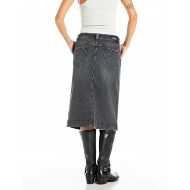 Снимка на REPLAY ДАМСКА MIDI ПОЛА ОТ ДЕНИМ 11 OZ BLACK OD COMFORT DENIM В ТЪМНОСИВО 3