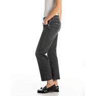 Picture of REPLAY WOMEN'S AKEME STRAIGHT-FIT JEANS 11 OZ WHITE WEFT BLACK DENIM IN DARK GREY 4