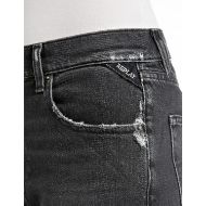 Picture of REPLAY WOMEN'S AKEME STRAIGHT-FIT JEANS 11 OZ WHITE WEFT BLACK DENIM IN DARK GREY 5
