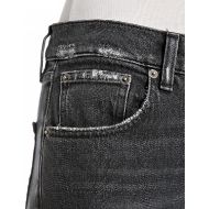 Picture of REPLAY WOMEN'S AKEME STRAIGHT-FIT JEANS 11 OZ WHITE WEFT BLACK DENIM IN DARK GREY 7