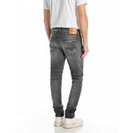 Снимка на REPLAY МЪЖКИ MICKYM SLIM-FIT ДЕНИМ 12 OZ WHITE WEFT BLACK POWER STRETCH DENIM В СИВО 3