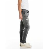 Снимка на REPLAY МЪЖКИ MICKYM SLIM-FIT ДЕНИМ 12 OZ WHITE WEFT BLACK POWER STRETCH DENIM В СИВО 2