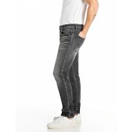Снимка на REPLAY МЪЖКИ ANBASS SLIM-FIT ДЕНИМ 12 OZ WHITE WEFT BLACK POWER STR. DENIM В ТЪМНОСИВО 4
