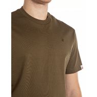 Picture of REPLAY MEN'S RELAXED-FIT T-SHIRT WITH EMBROIDERY IN DARK OLIVE 4
