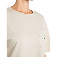 Picture of REPLAY WOMEN'S CROPPED OVERSIZED T-SHIRT WITH CHEST POCKET IN BROWN RICE 3