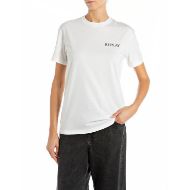 Снимка на REPLAY ДАМСКА БЛУЗА REGULAR-FIT ОТ ЖАРСЕ С ЛОГО В БЯЛО 1