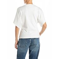 Снимка на REPLAY ДАМСКА SLIM-FIT БЛУЗА ОТ ПЛЪТЕН ПАМУК В БЯЛО 2