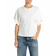 Снимка на REPLAY ДАМСКА SLIM-FIT БЛУЗА ОТ ПЛЪТЕН ПАМУК В БЯЛО 1