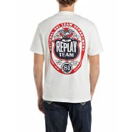 Снимка на REPLAY МЪЖКА RELAXED-FIT БЛУЗА ОТ ПАМУК С ПРИНТ НА ГЪРБА В БЯЛО 2