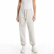 Picture of REPLAY WOMEN'S OVERSIZED FLEECE JOGGER WITH LETTERING IN LIGHT GREY MELANGE 1