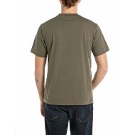 Picture of REPLAY MEN'S REGULAR-FIT JERSEY T-SHIRT IN MUD 2