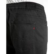Picture of REPLAY MEN'S LANNY SLIM-FIT JEANS 8 OZ SUPER SOFT BLACK OD DENIM IN BLACK 8