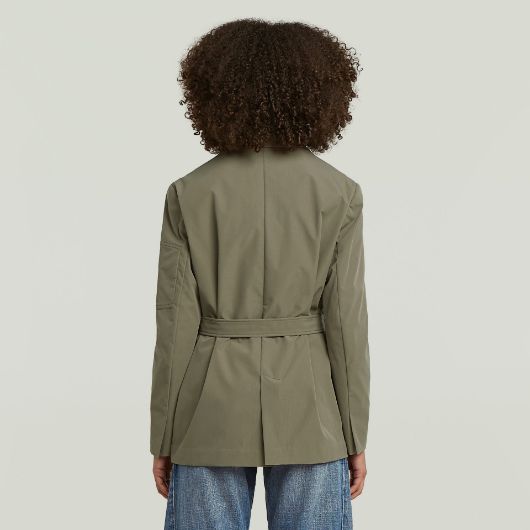 Показвай детайлите за G-STAR ДАМСКО BELTED САКО В КАФЯВО Снимка на G-STAR ДАМСКО BELTED САКО В КАФЯВО