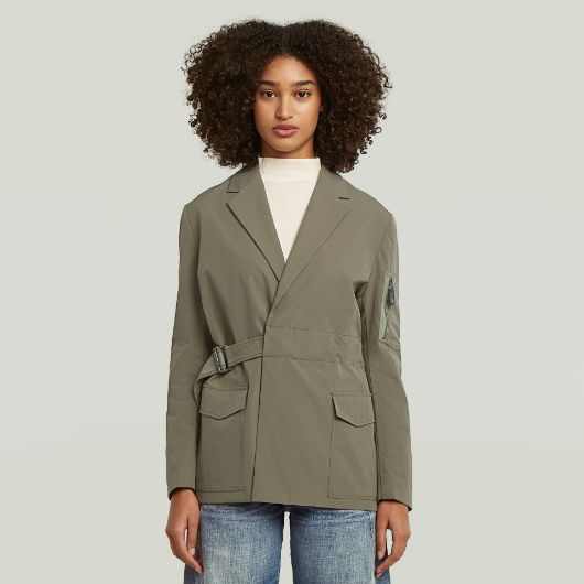 Показвай детайлите за G-STAR ДАМСКО BELTED САКО В КАФЯВО Снимка на G-STAR ДАМСКО BELTED САКО В КАФЯВО