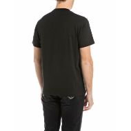 Picture of REPLAY MEN'S REGULAR-FIT JERSEY T-SHIRT WITH REPLAY TOUR PRINT IN BLACK 2