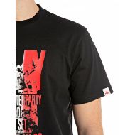 Picture of REPLAY MEN'S REGULAR-FIT JERSEY T-SHIRT WITH REPLAY TOUR PRINT IN BLACK 4