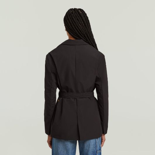 Показвай детайлите за G-STAR ДАМСКО BELTED САКО В ЧЕРНО Снимка на G-STAR ДАМСКО BELTED САКО В ЧЕРНО