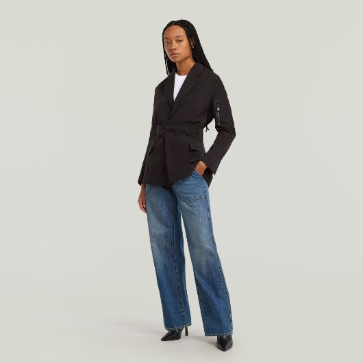 Показвай детайлите за G-STAR ДАМСКО BELTED САКО В ЧЕРНО Снимка на G-STAR ДАМСКО BELTED САКО В ЧЕРНО