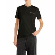 Снимка на REPLAY ДАМСКА БЛУЗА REGULAR-FIT ОТ ЖАРСЕ С ЛОГО В ЧЕРНО 1