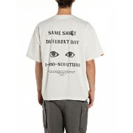 Picture of REPLAY MEN'S INC OVERSIZED NO FUTURE HEAVY COTTON T-SHIRT IN IVORY 2