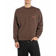 Picture of REPLAY MEN'S INC SWEATSHIRT WITH CREW NECK IN COFFEE BEAN 1