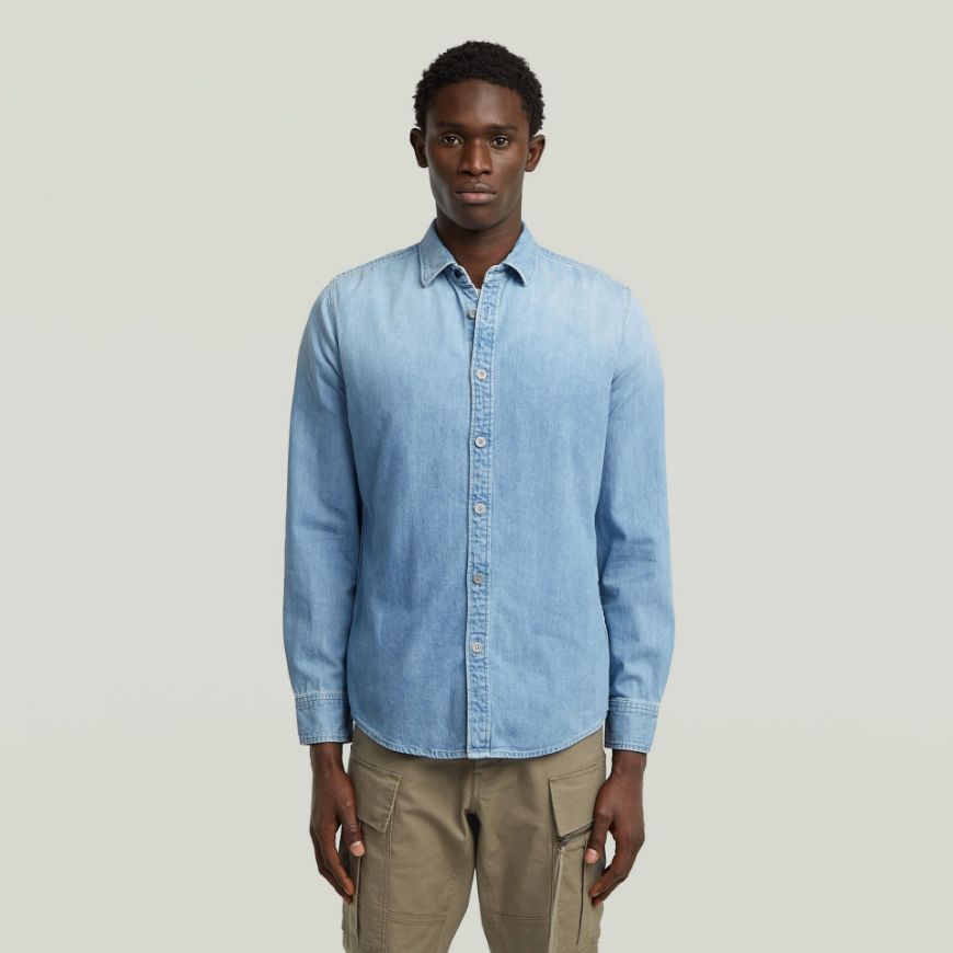Picture of G-STAR MEN'S CLEAN SLIM SHIRT IN BLUE