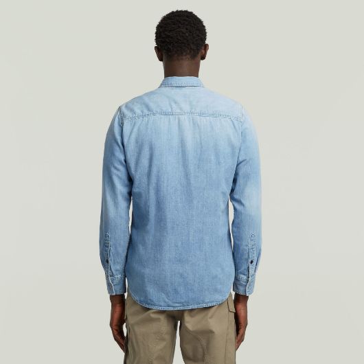 Show details for G-STAR MEN'S CLEAN SLIM SHIRT IN BLUE 2 - FanPoint Picture of G-STAR MEN'S CLEAN SLIM SHIRT IN BLUE 2