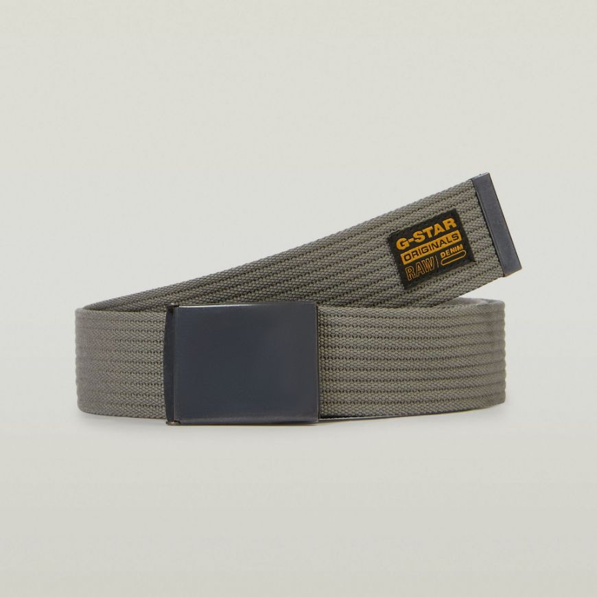 Picture of G-STAR MEN'S WEBBING BELT IN BLACK METAL/GS GREY