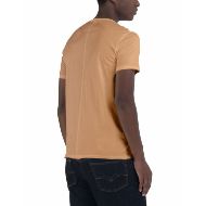 Picture of REPLAY MEN'S COTTON CREW-NECK T-SHIRT IN BROWN SUGAR 2