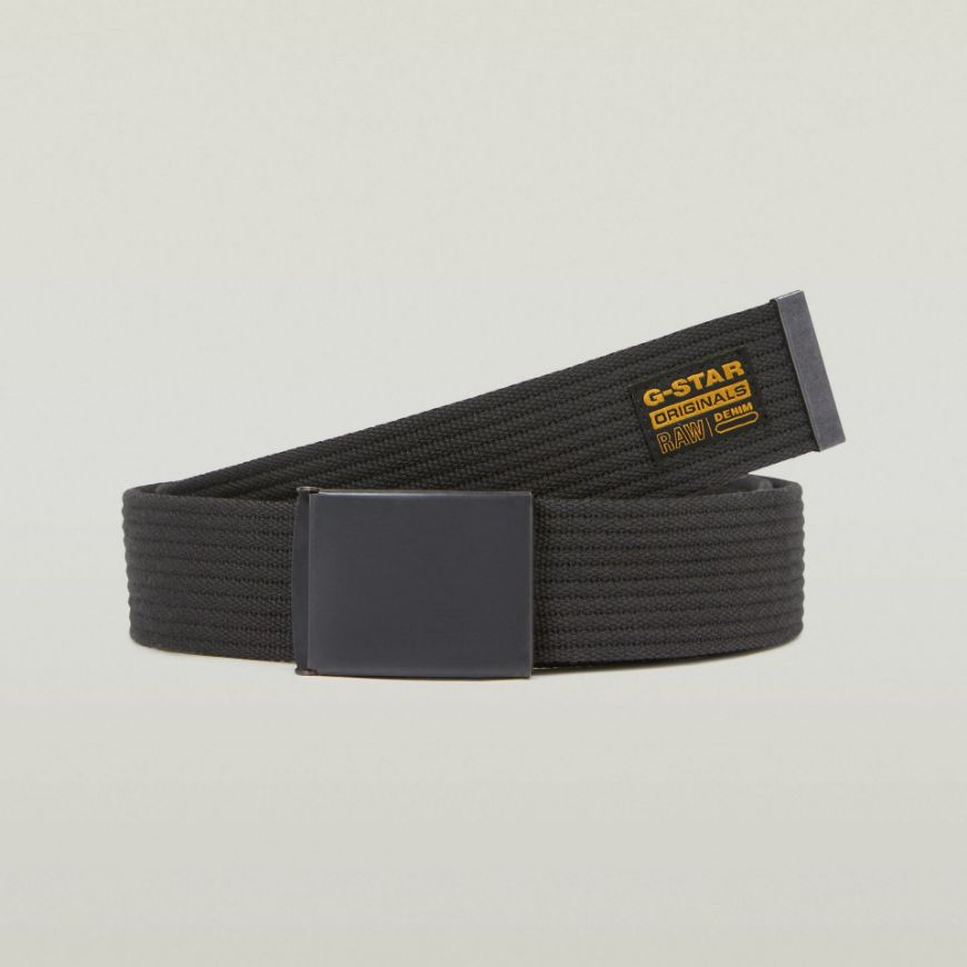 Picture of G-STAR MEN'S WEBBING BELT IN BLACK METAL/ASFALT
