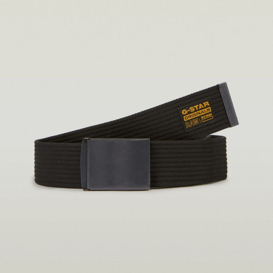 Picture of G-STAR MEN'S WEBBING BELT IN BLACK METAL/DK BLACK