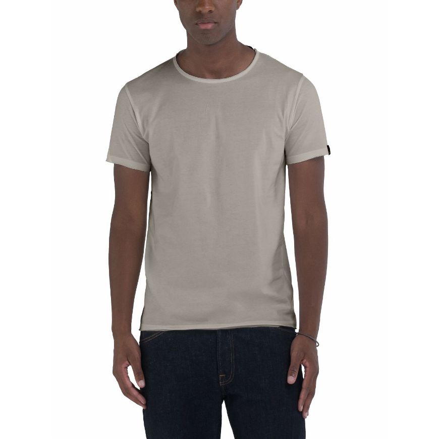 Picture of REPLAY MEN'S COTTON CREW-NECK T-SHIRT IN SILVER